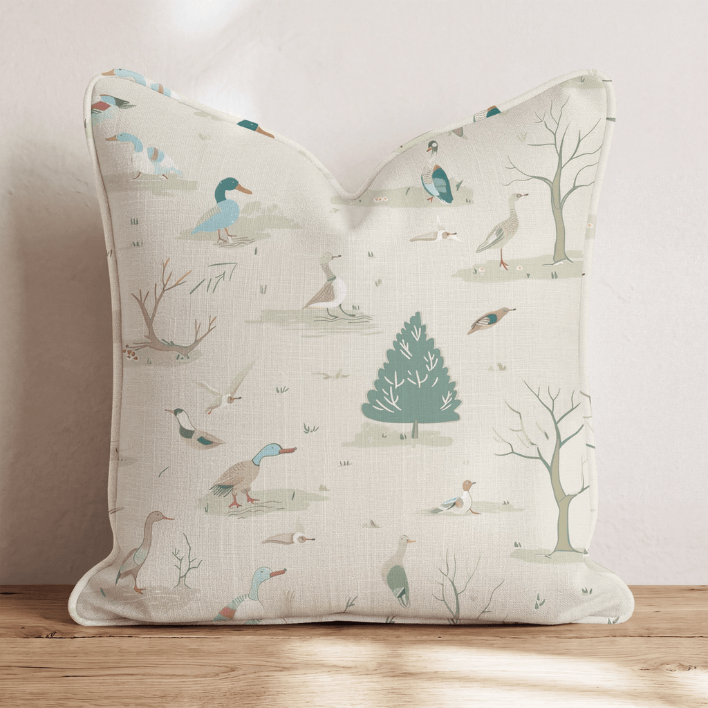 Duck Hunting Toile Throw Pillow - Hillcroft Home