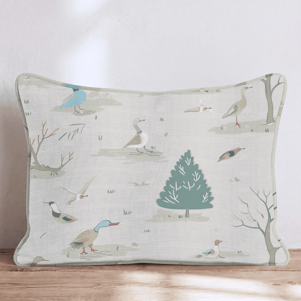 Duck Hunting Toile Throw Pillow - Hillcroft Home