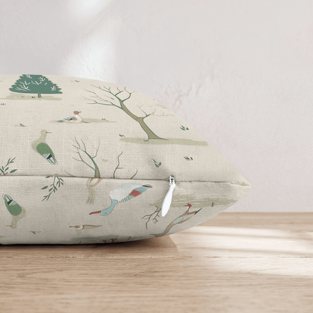 Duck Hunting Toile Throw Pillow - Hillcroft Home
