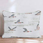 Duck Migration Cream Throw Pillow - Hillcroft Home