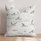 Duck Migration Cream Throw Pillow - Hillcroft Home