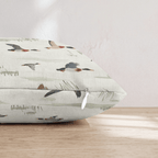 Duck Migration Cream Throw Pillow - Hillcroft Home
