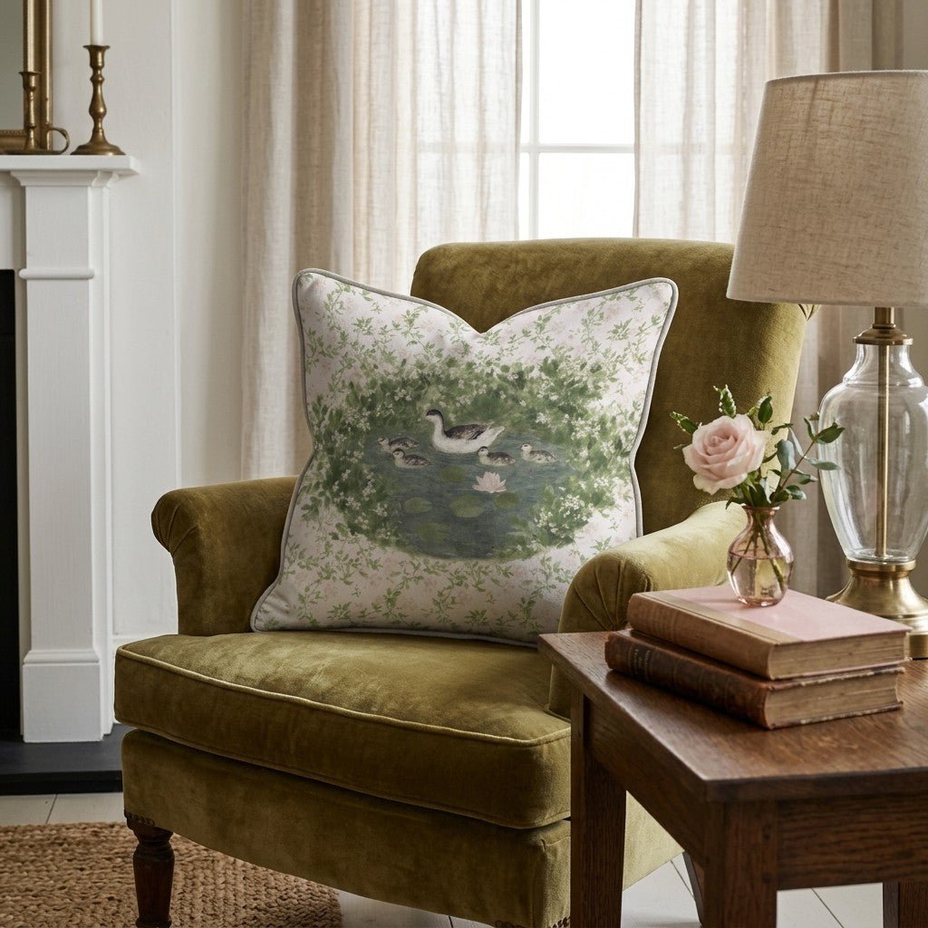 Ducklings Throw Pillow - Hillcroft Home
