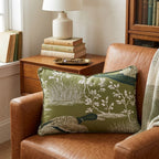 Ducks In The Green Throw Pillow - Hillcroft Home
