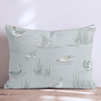 Ducks on Sage Pond Throw Pillow - Hillcroft Home