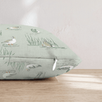 Ducks on Sage Pond Throw Pillow - Hillcroft Home