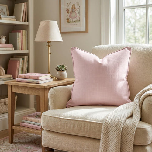 Dusty Blush Throw Pillow - Hillcroft Home