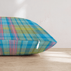 Dyed Eggs Plaid Throw Pillow - Hillcroft Home