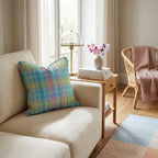 Dyed Eggs Plaid Throw Pillow - Hillcroft Home