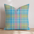 Dyed Eggs Plaid Throw Pillow - Hillcroft Home