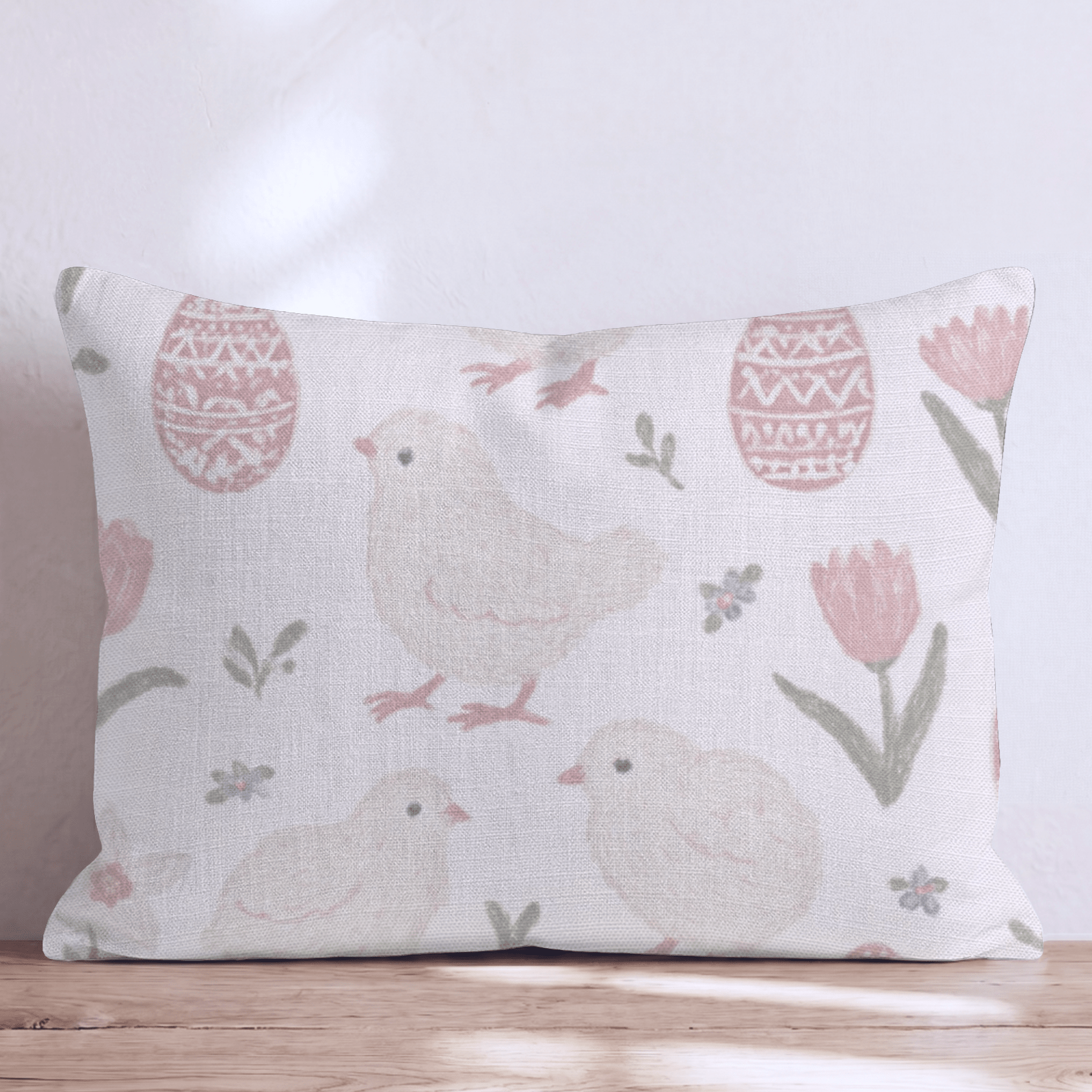 Easter Chicks Throw Pillow - Hillcroft Home