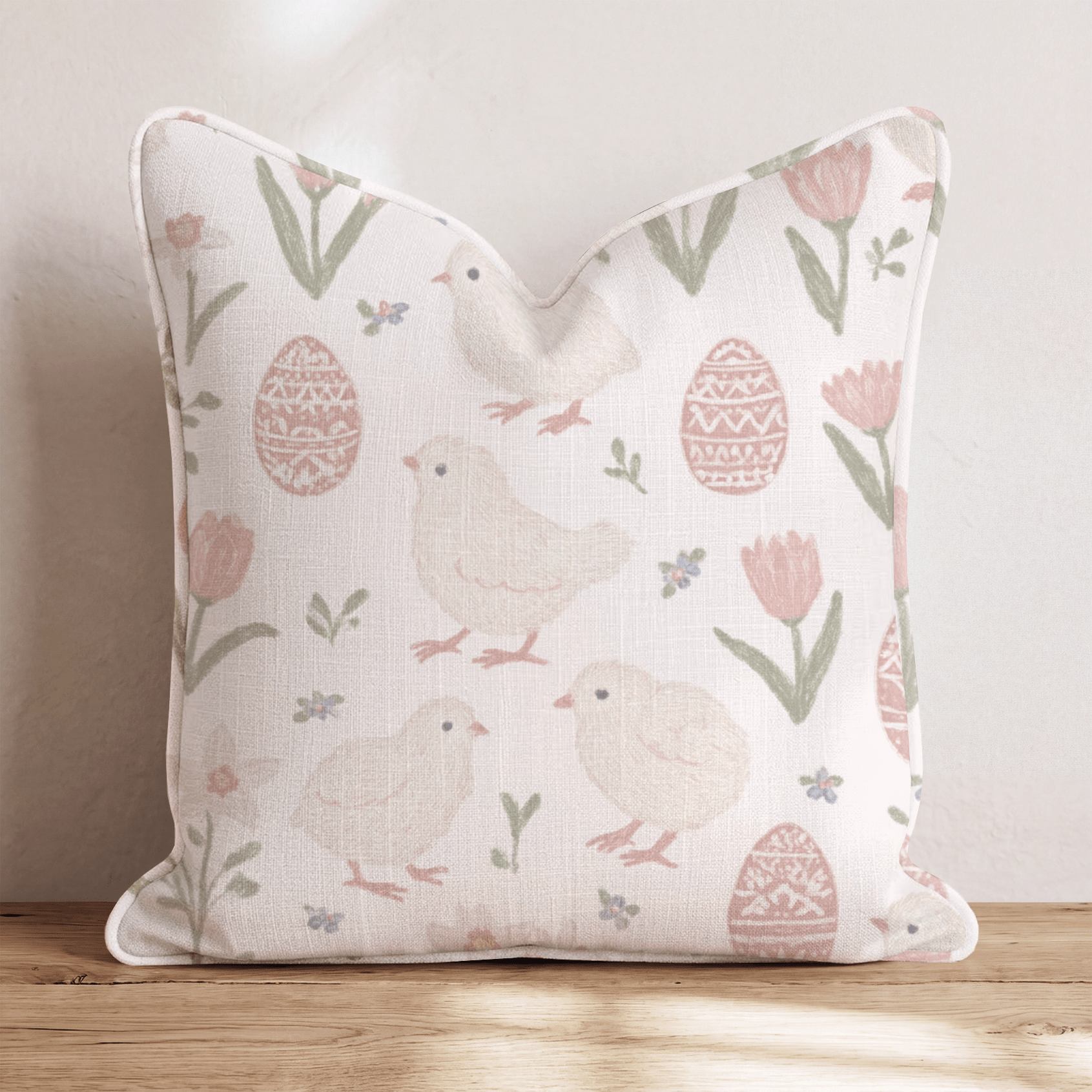 Easter Chicks Throw Pillow - Hillcroft Home