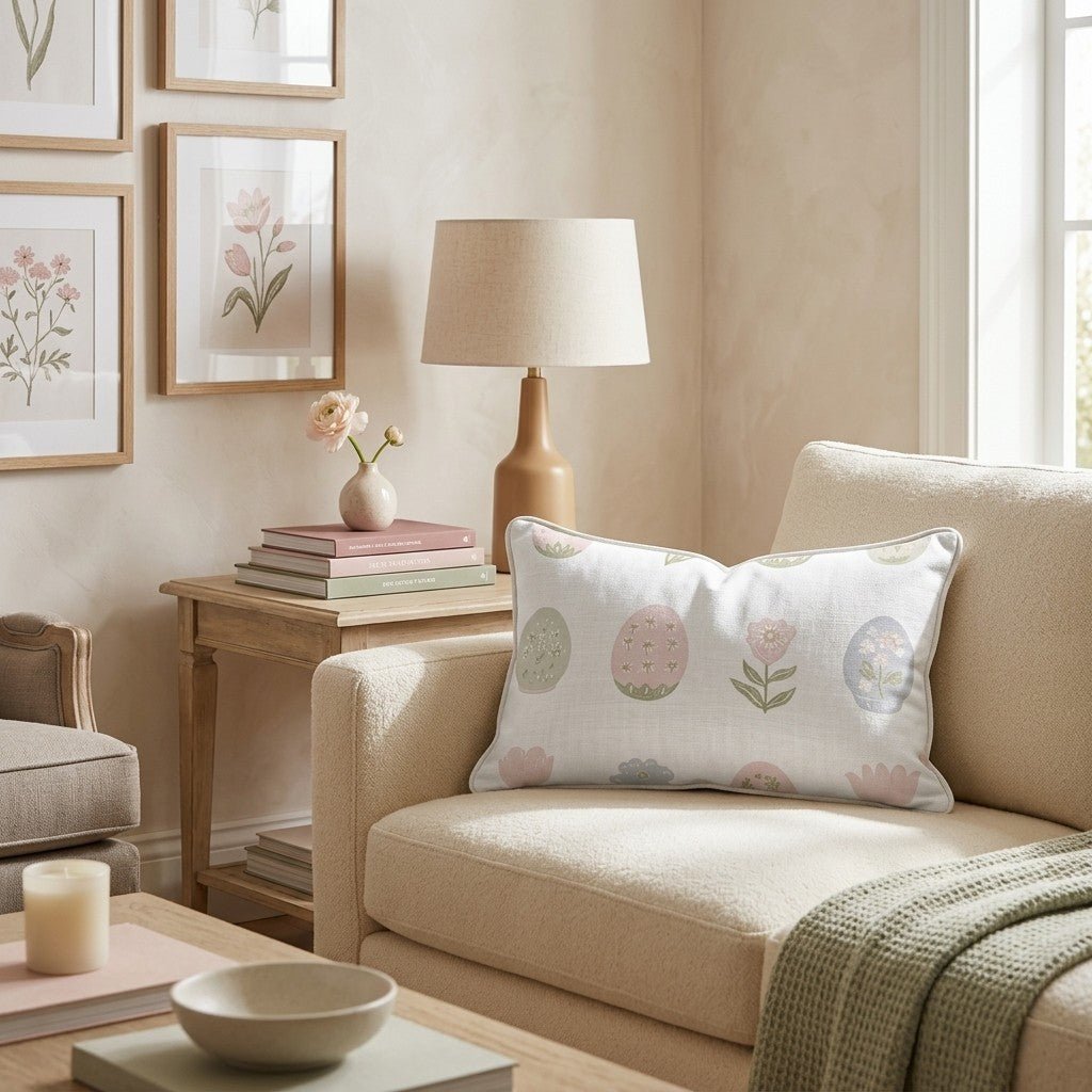 Easter Garden Throw Pillow - Hillcroft Home