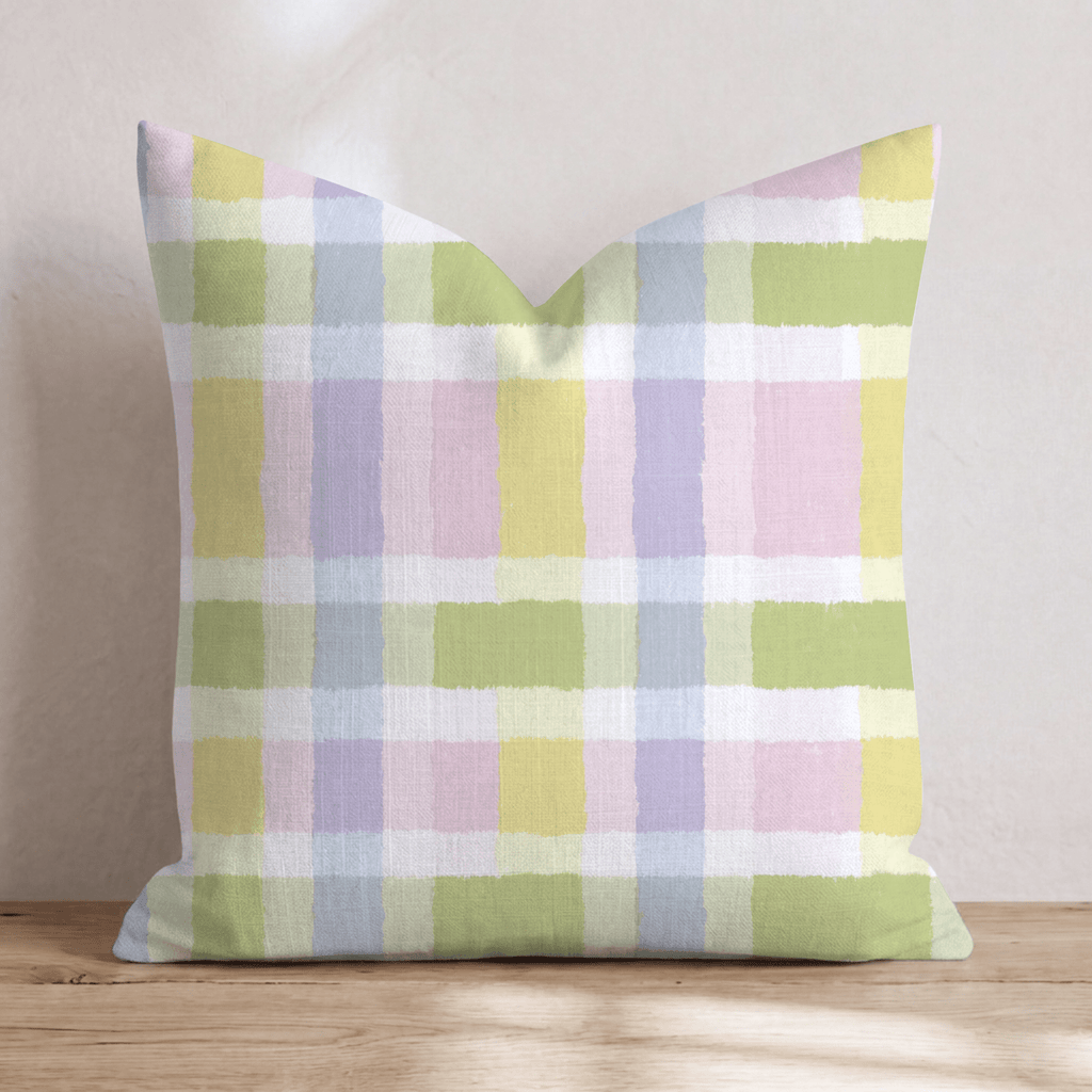 Easter Gingham Throw Pillow - Hillcroft Home