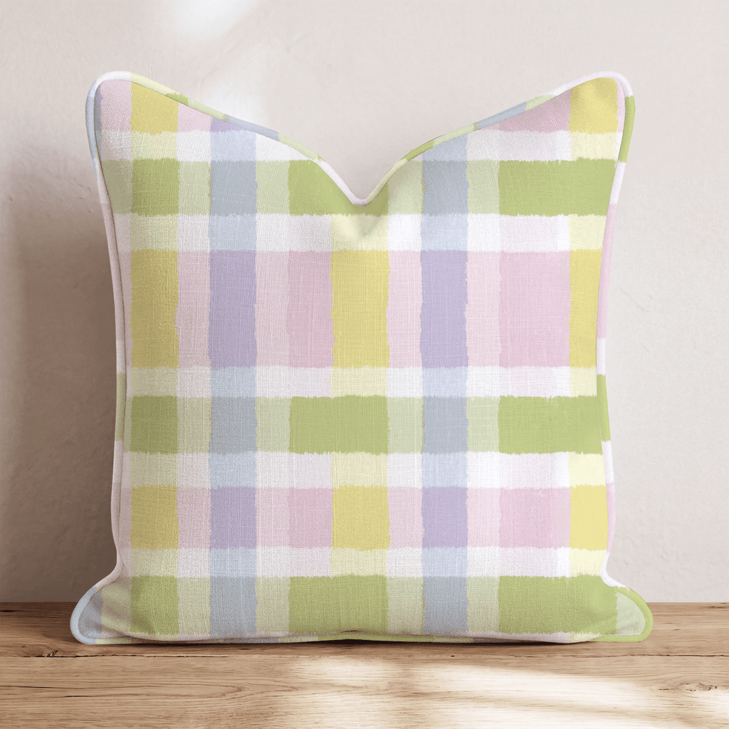 Easter Gingham Throw Pillow - Hillcroft Home