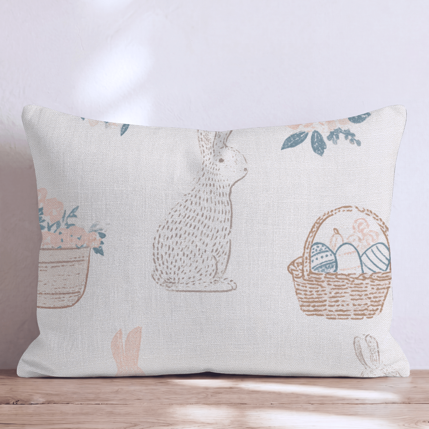 Egg Hunt Garden Throw Pillow - Hillcroft Home