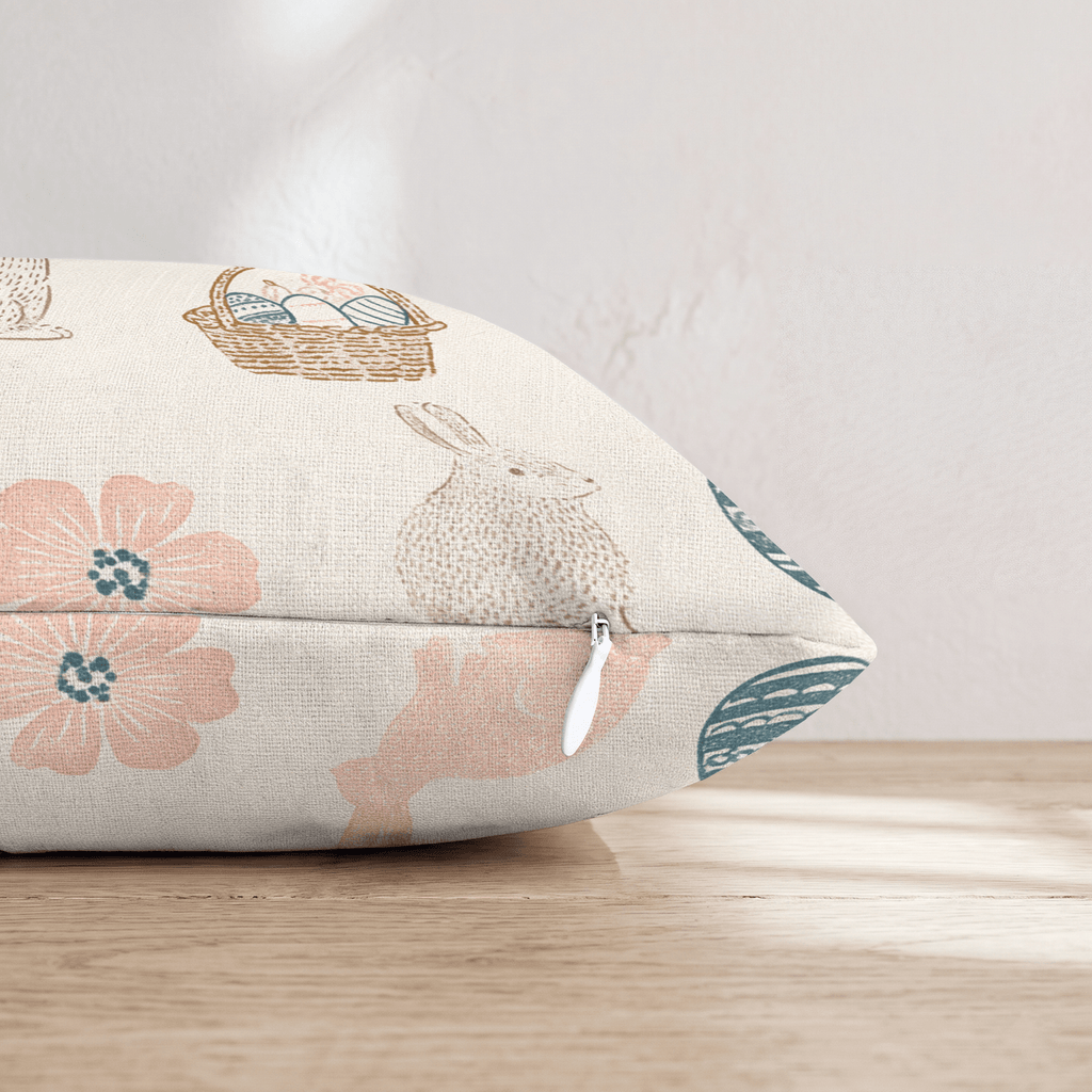 Egg Hunt Garden Throw Pillow - Hillcroft Home