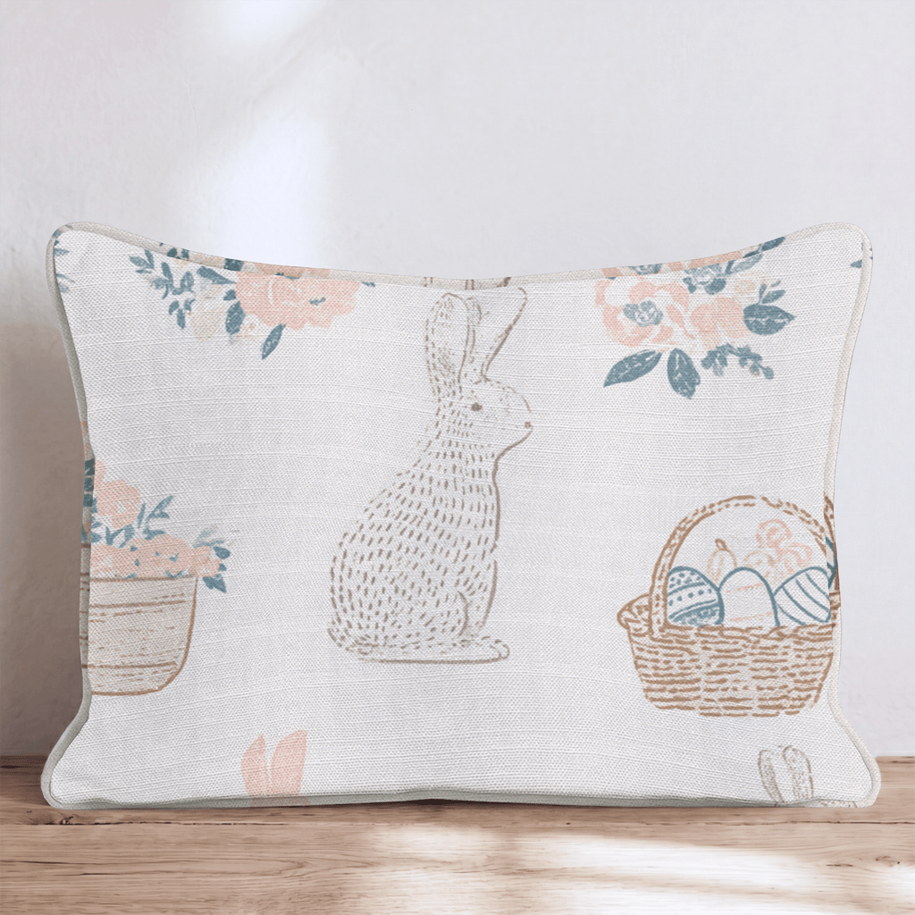 Egg Hunt Garden Throw Pillow - Hillcroft Home