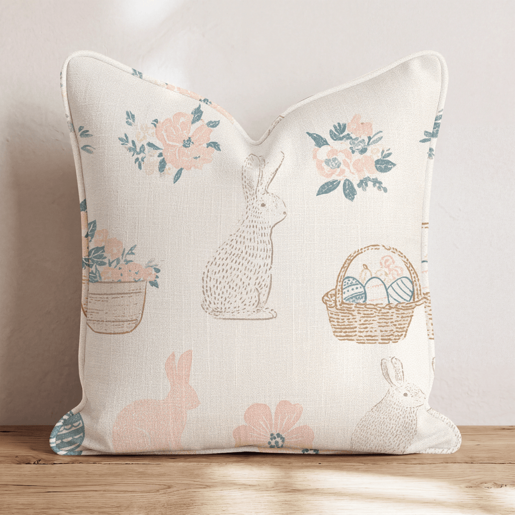 Egg Hunt Garden Throw Pillow - Hillcroft Home