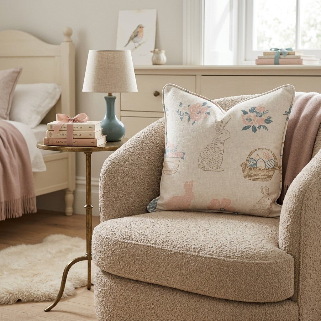 Egg Hunt Garden Throw Pillow - Hillcroft Home