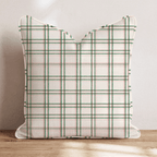 Eggnog Plaid Throw Pillow throw pillow - Hillcroft Home
