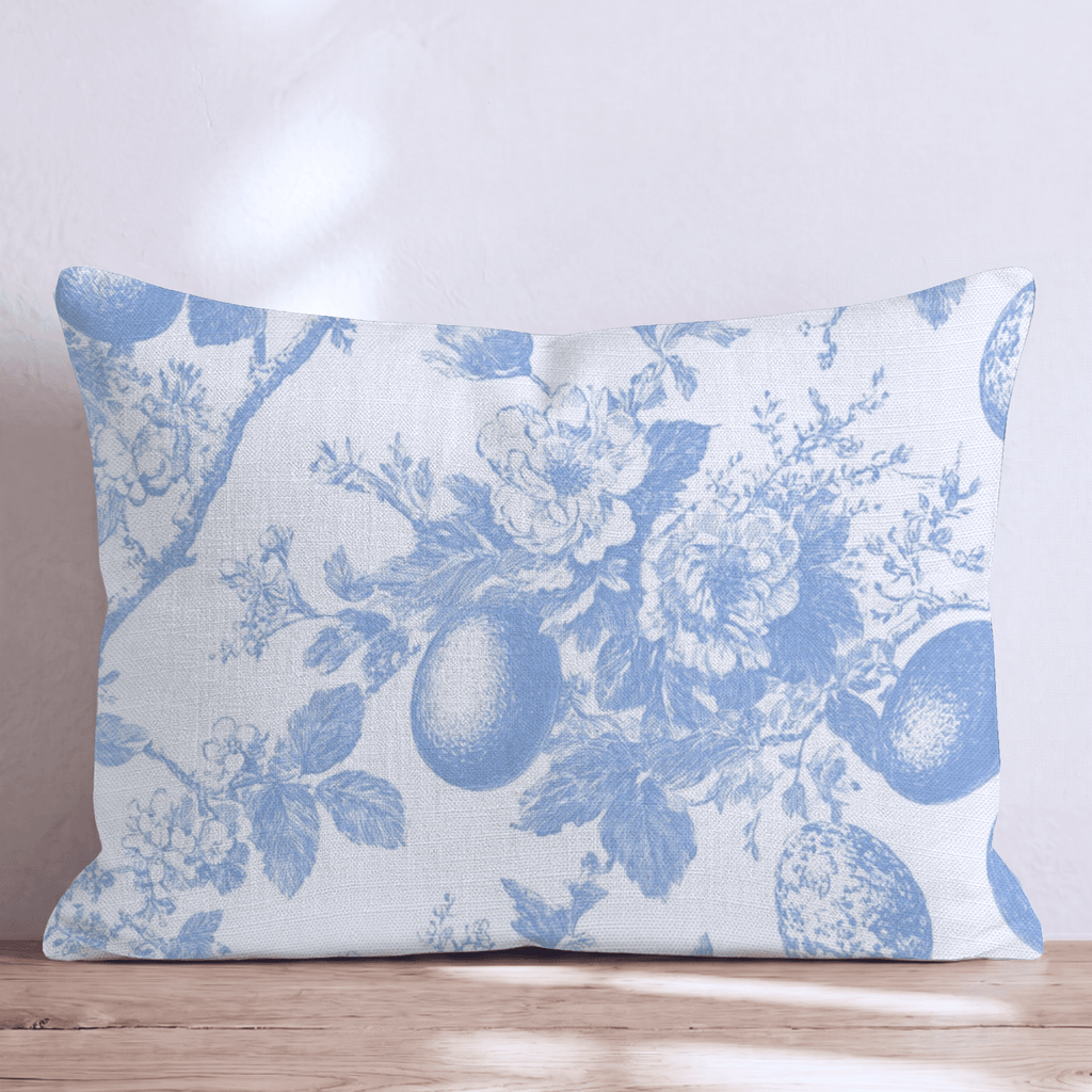 Eggy Toile Throw Pillow - Hillcroft Home