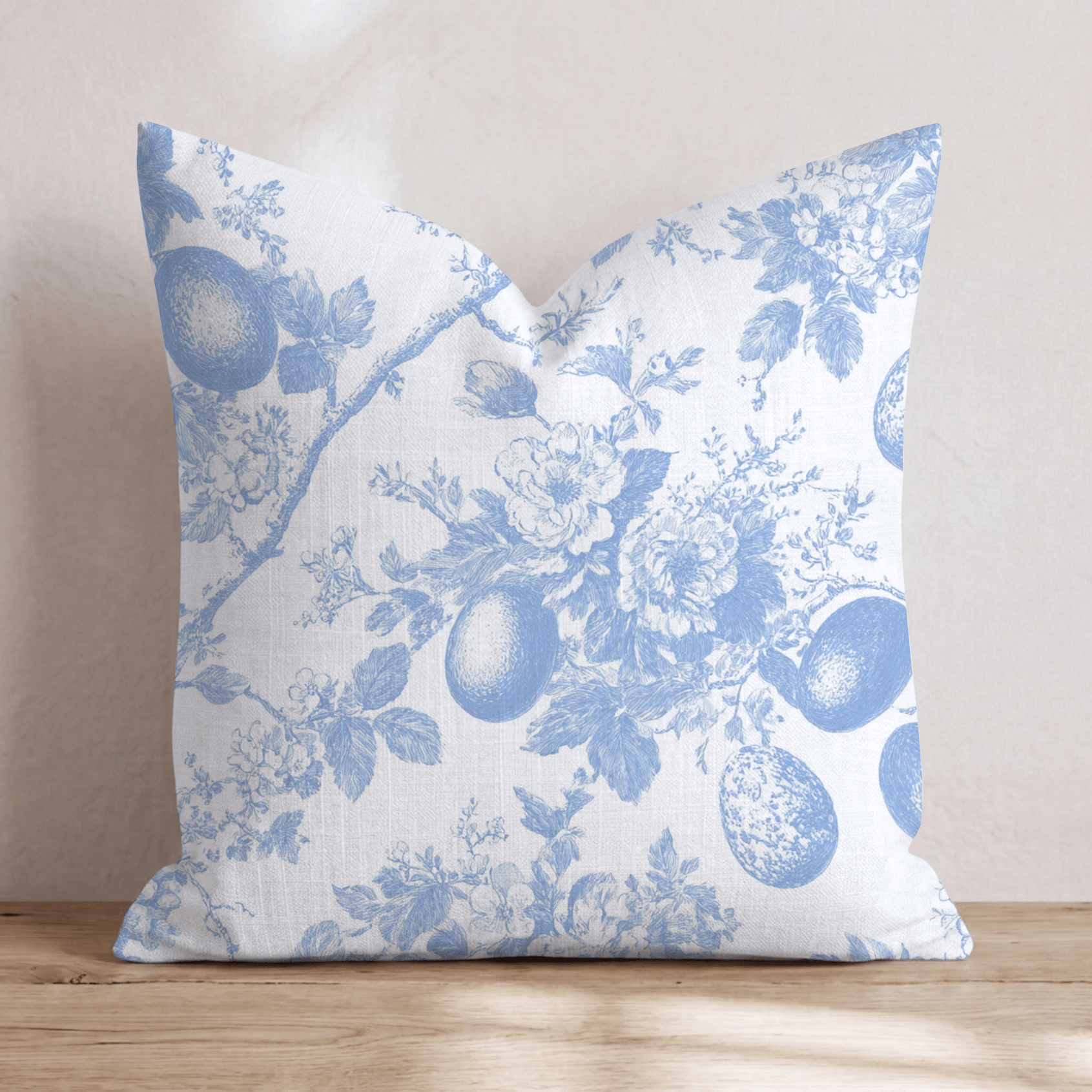 Eggy Toile Throw Pillow - Hillcroft Home