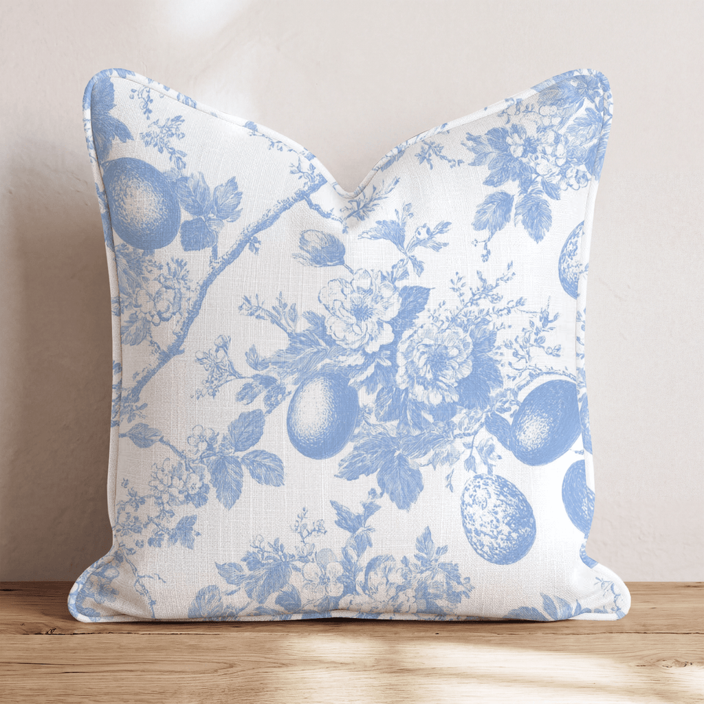 Eggy Toile Throw Pillow - Hillcroft Home