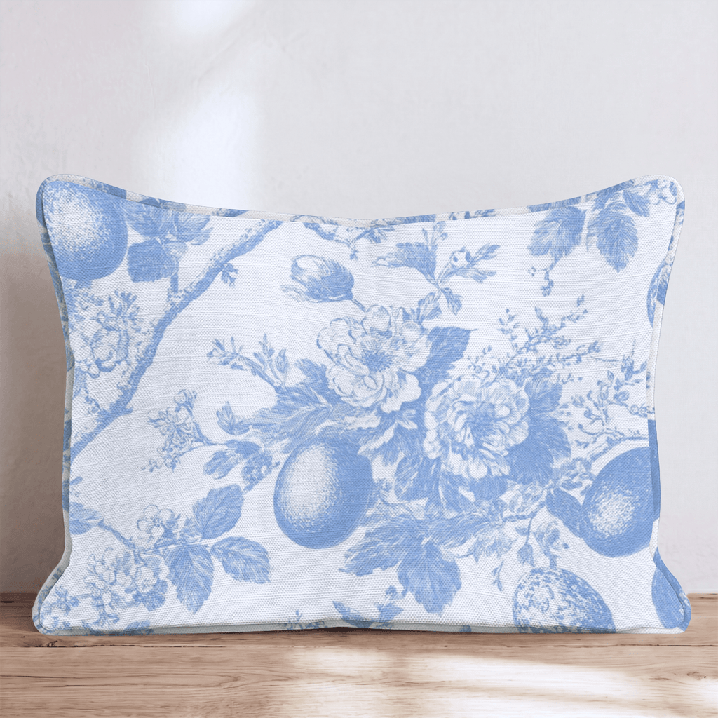 Eggy Toile Throw Pillow - Hillcroft Home