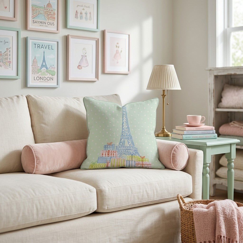 Eiffel Tower Gifts Throw Pillow - Hillcroft Home