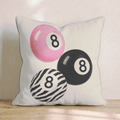 Eight Ball Luck Throw Pillow - Hillcroft Home