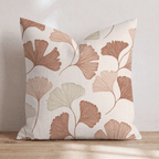 Elegant Ginkgo Throw Pillow - Hillcroft Home