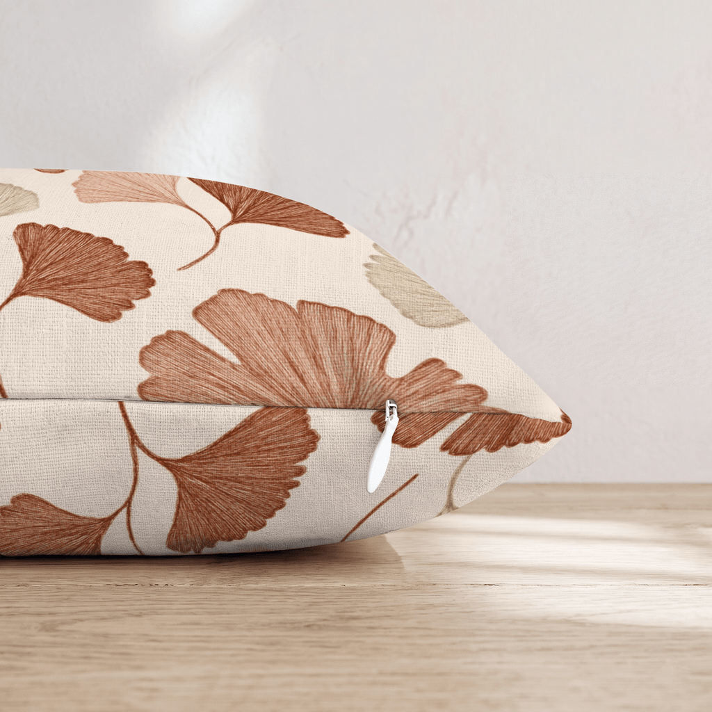 Elegant Ginkgo Throw Pillow - Hillcroft Home