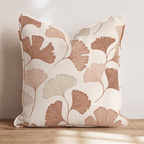 Elegant Ginkgo Throw Pillow - Hillcroft Home
