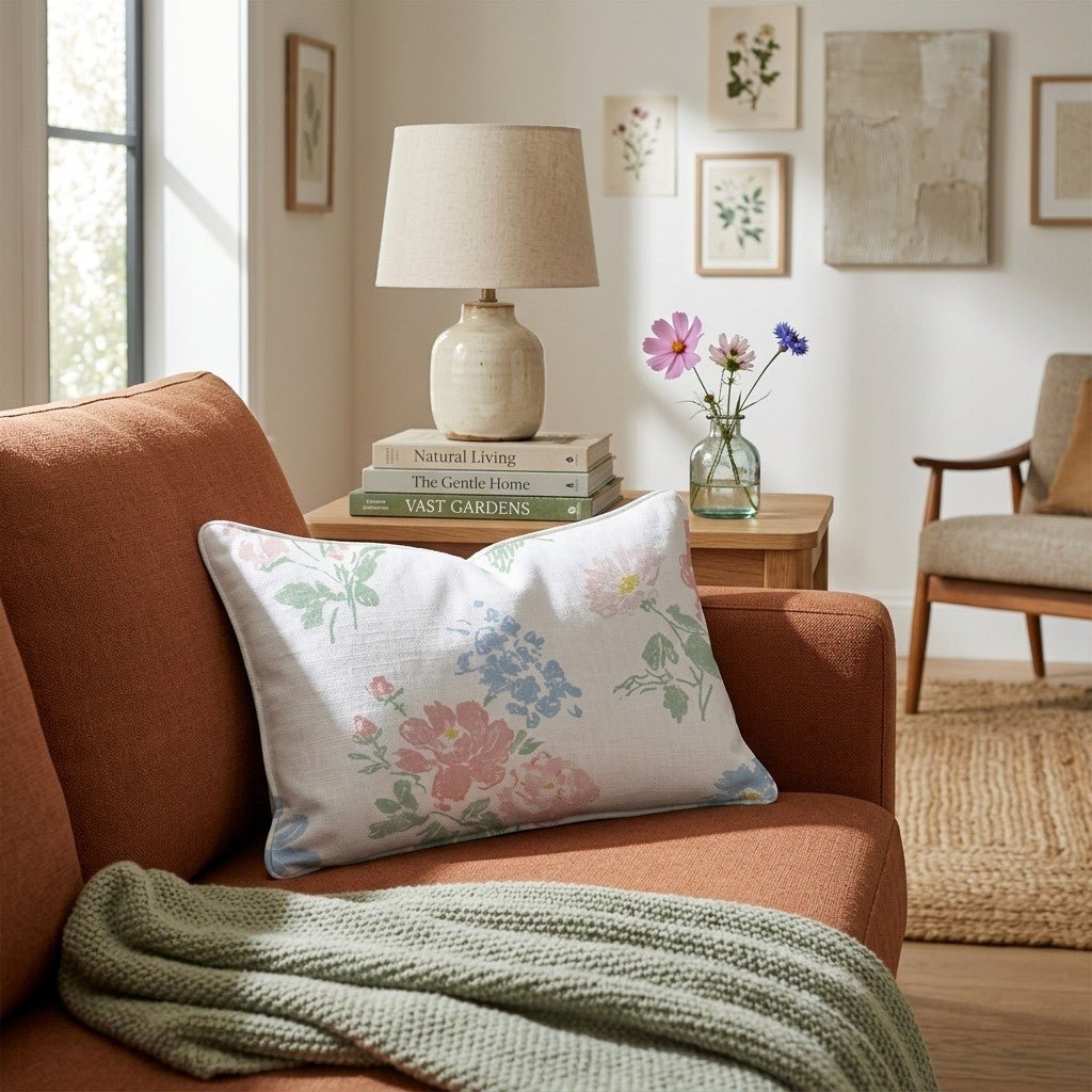 Ellie Flowers Throw Pillow - Hillcroft Home