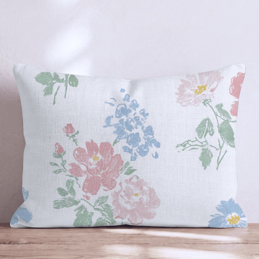 Ellie Flowers Throw Pillow - Hillcroft Home