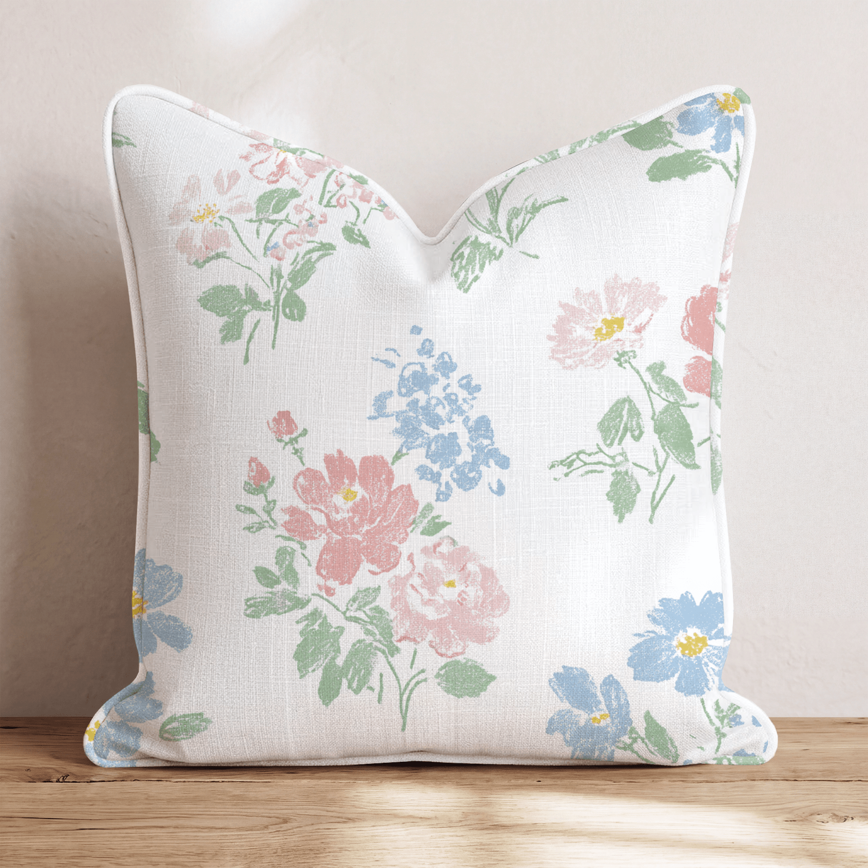 Ellie Flowers Throw Pillow - Hillcroft Home