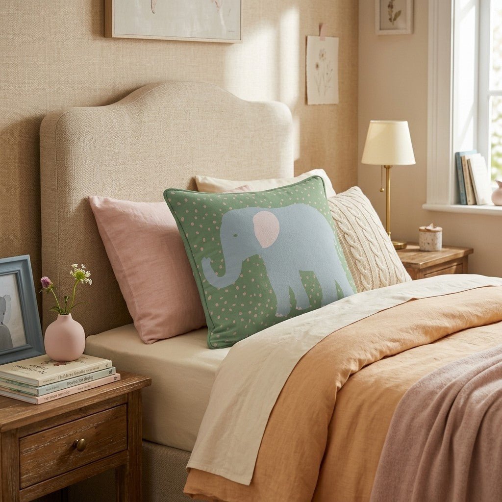 Ellie the Elephant Throw Pillow - Hillcroft Home