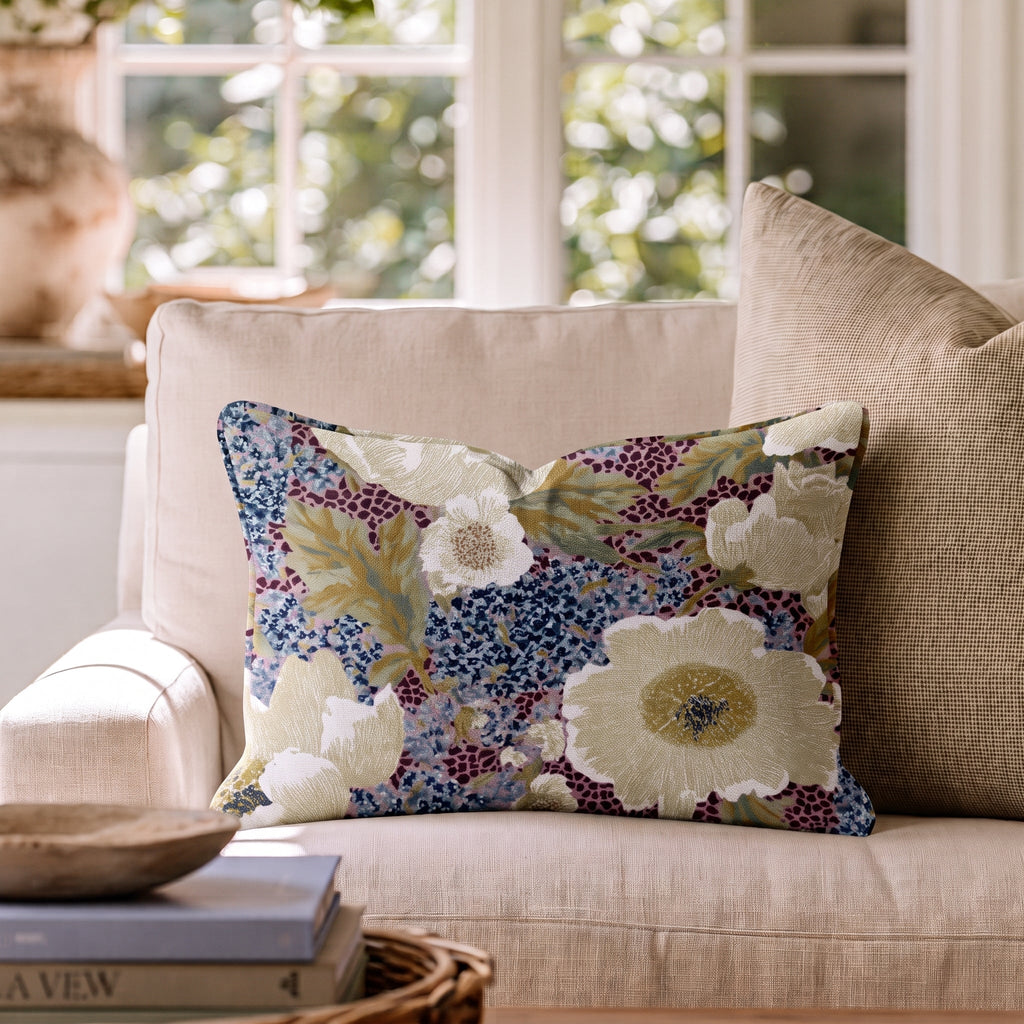 Ellis Flower Throw Pillow throw pillow - Hillcroft Home