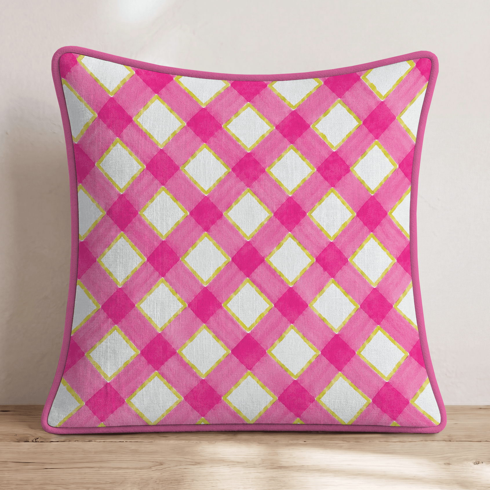 Eloise Lattice Throw Pillow - Hillcroft Home