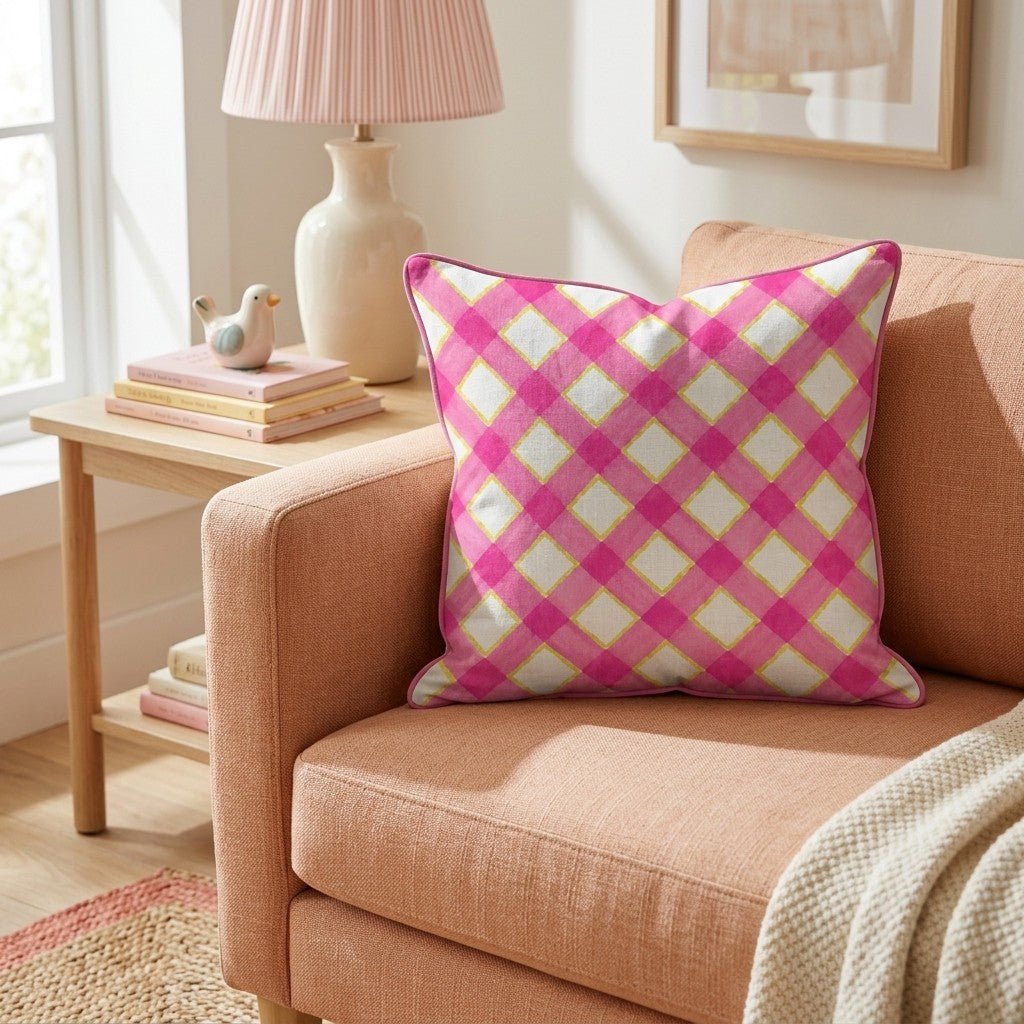 Eloise Lattice Throw Pillow - Hillcroft Home