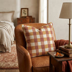 Ember Gingham Throw Pillow - Hillcroft Home