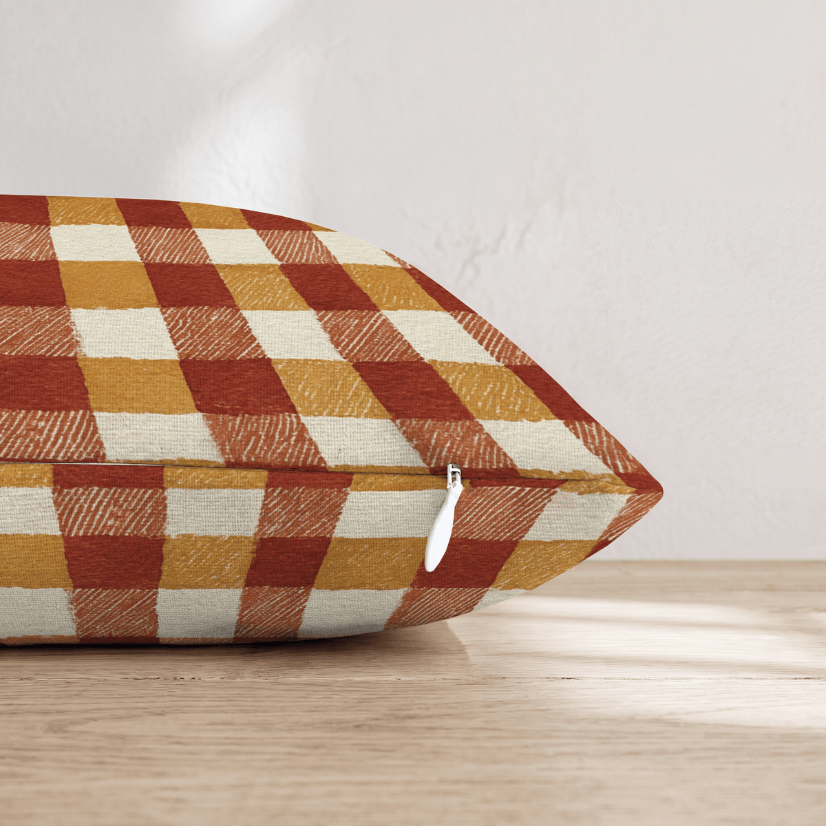 Ember Gingham Throw Pillow - Hillcroft Home