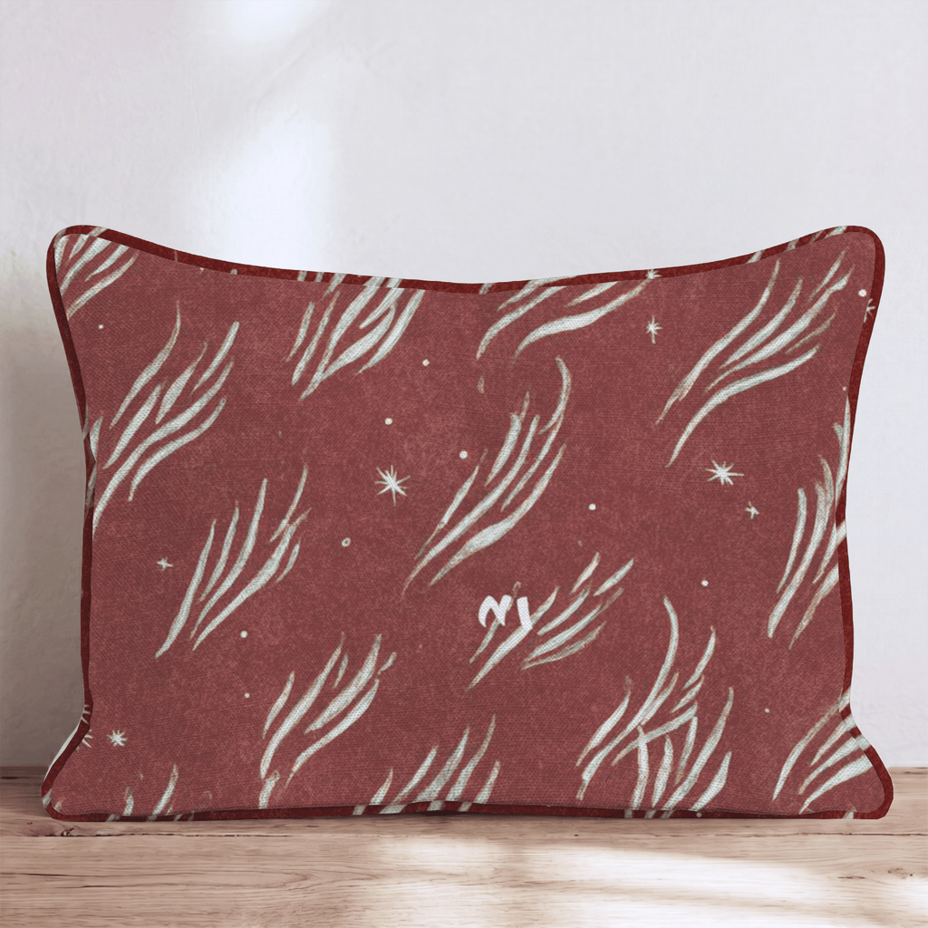 Ember Sparks on Crimson Throw Pillow - Hillcroft Home