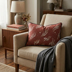 Ember Sparks on Crimson Throw Pillow - Hillcroft Home