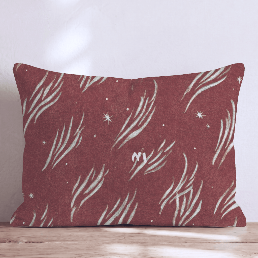 Ember Sparks on Crimson Throw Pillow - Hillcroft Home
