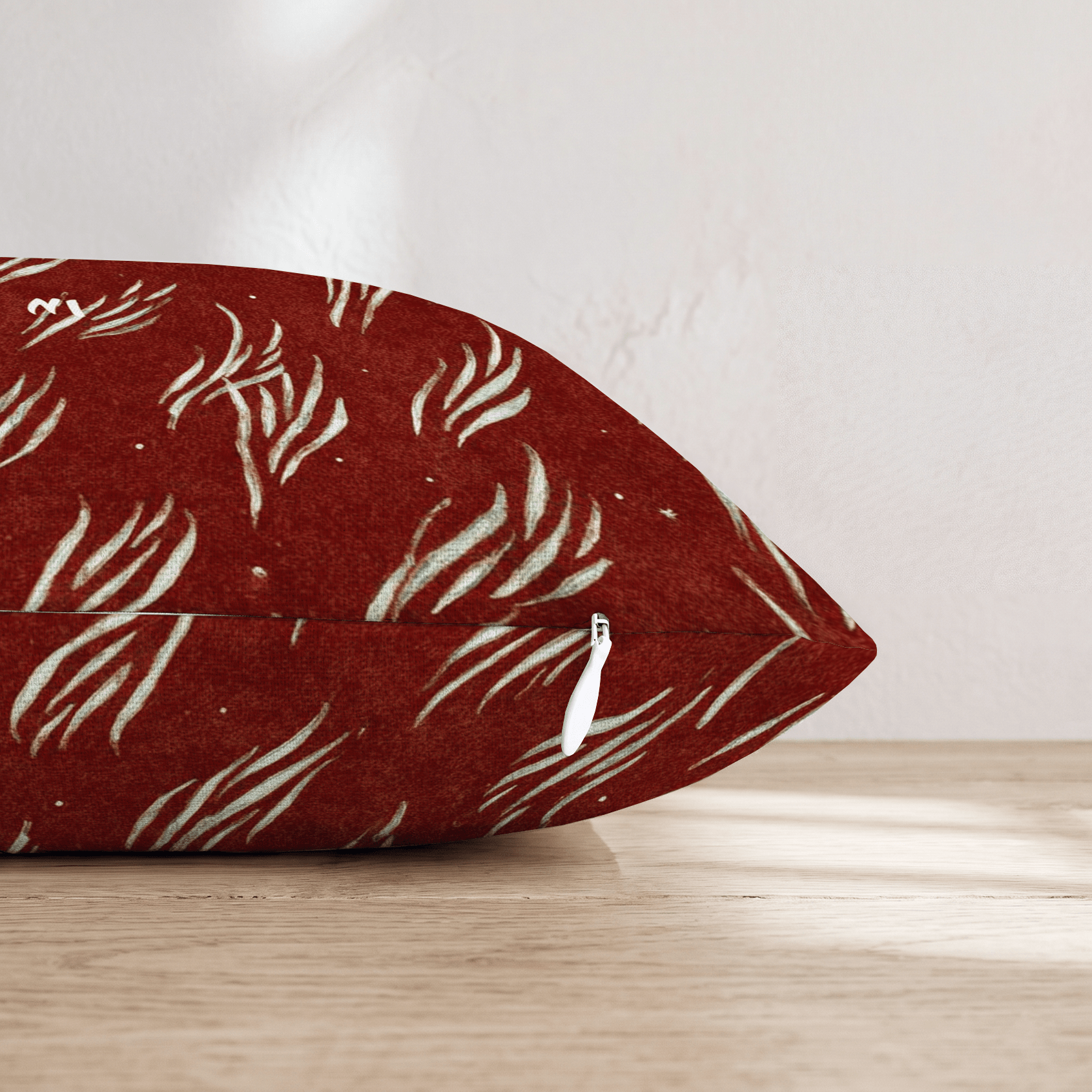 Ember Sparks on Crimson Throw Pillow - Hillcroft Home