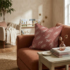 Ember Sparks on Crimson Throw Pillow - Hillcroft Home
