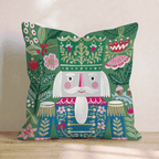 Emerald Folk Nutcracker Throw Pillow - Hillcroft Home