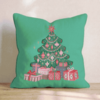 Emerald Ornament Tree Throw Pillow - Hillcroft Home